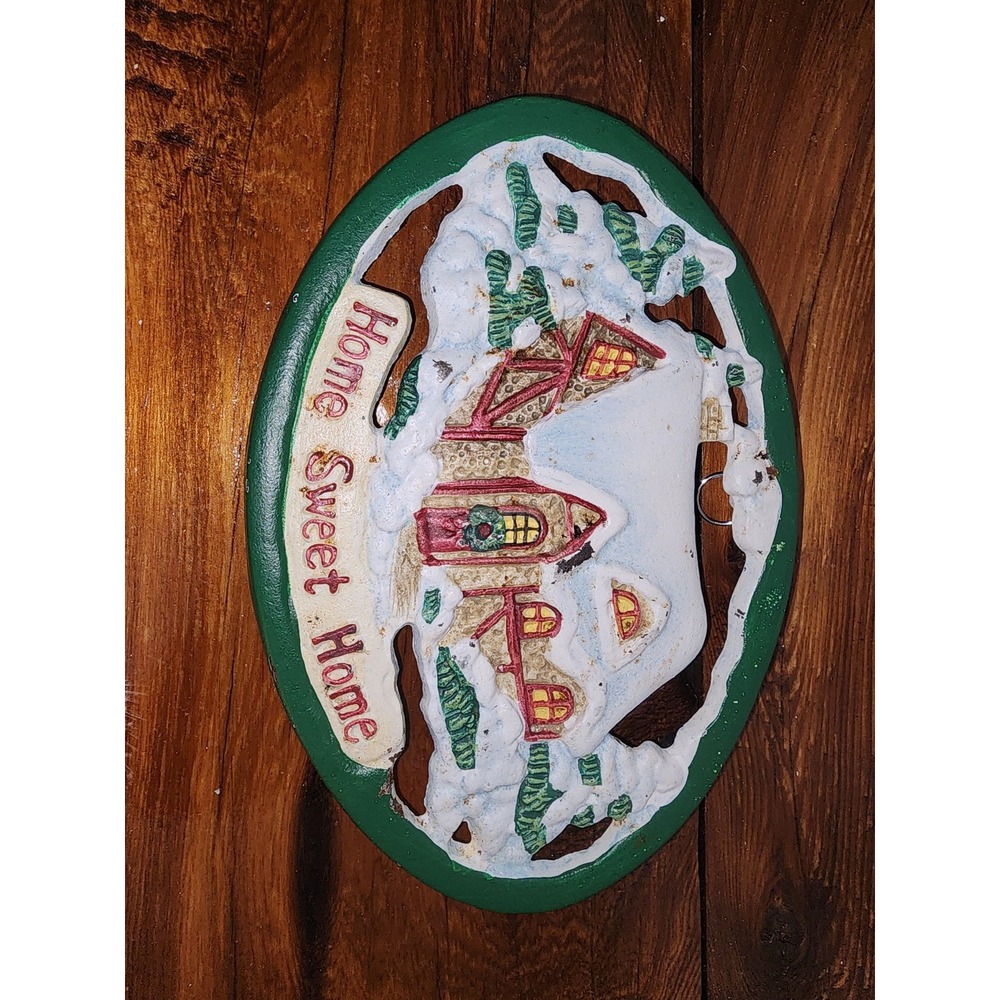 Vintage Avon Home Sweet‎ Home Metal Trivet Sign